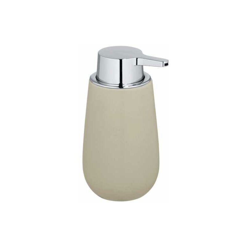 foto del prodotto wenko dispenser per sapone liquido badi, capacit 320 ml, ceramica, 9,5x16x8 cm, beige opaco