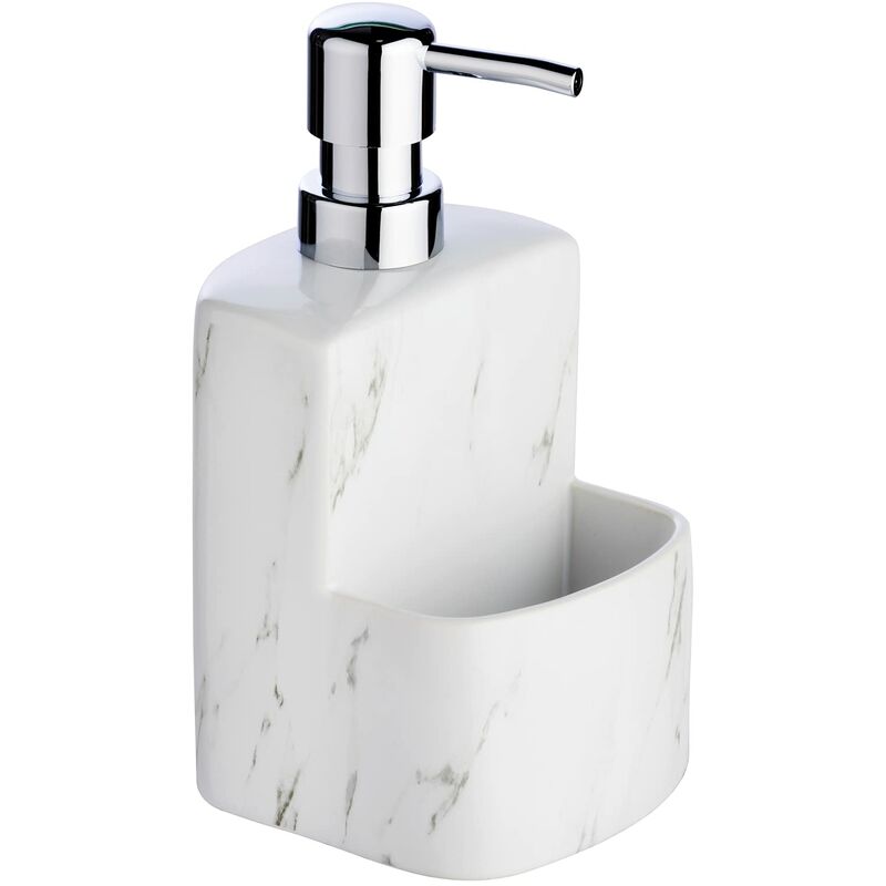 foto del prodotto wenko dispenser per sapone liquido festival marmor, ricaricabile, con superficie soft touch, 0,38 l
