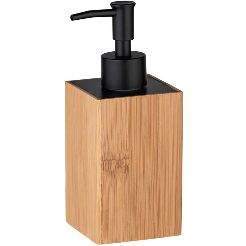 foto del prodotto wenko - dispenser sapone padua - dispenser sapone liquido capacità 0.21 l, bambù, 8 x 18 x 7 cm, naturale