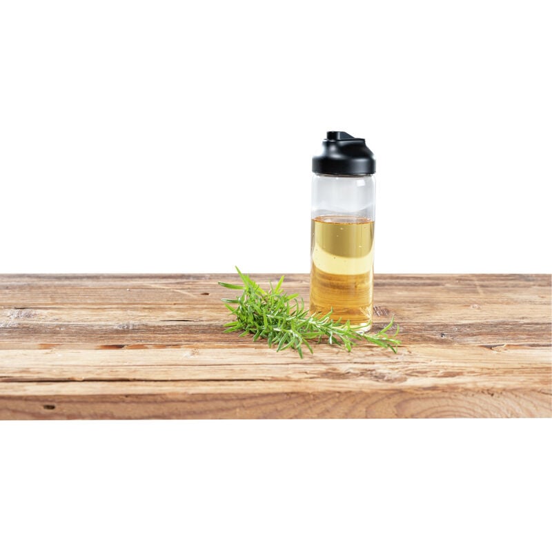 foto del prodotto wenko distributore di olio aceto flip, 450 ml, chiusura automatica dopo la somministrazione della dose, funzione auto flip, bottiglia in vetro,
