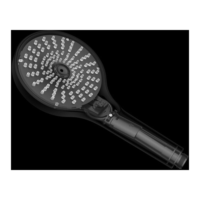 foto del prodotto wenko doccetta ultimate shower nero grigio, 13 cm, nero, plastica abs nero grigio