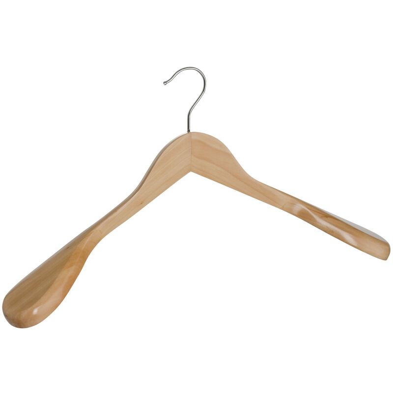 foto del prodotto wenko gruccia in legno exclusive 45, gruccia ergonomica in legno con superficie antiscivolo per cappotti, abiti e giacche, in legno di faggio