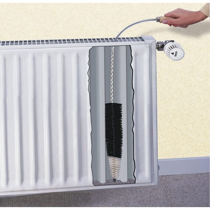 foto del prodotto wenko maximex 7117001500 spazzola piatta per radiatori, flexibel, poliammide, nero