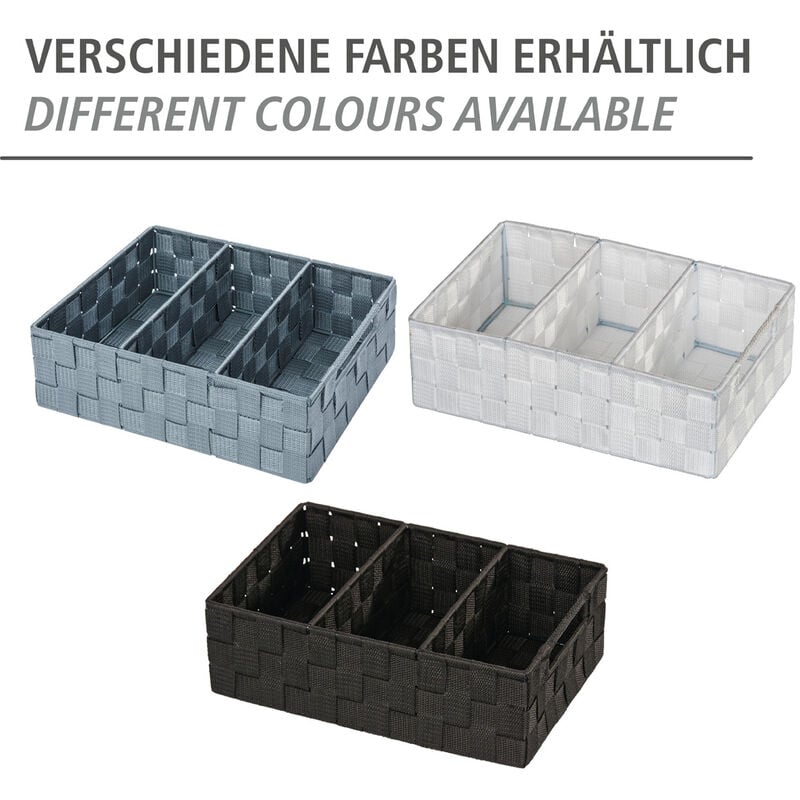 foto del prodotto wenko organizer adria con manico grigio, grigio, polipropilene grigio, metallo verniciato