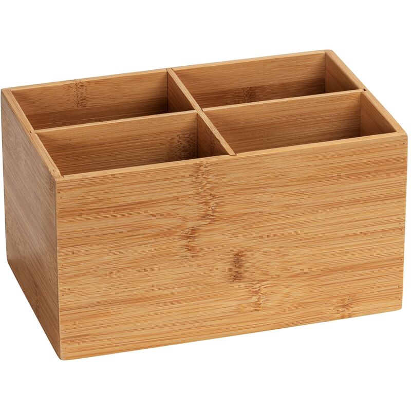 foto del prodotto wenko organizer in bamb a 3 scomparti, serie terra, marrone, bambus m