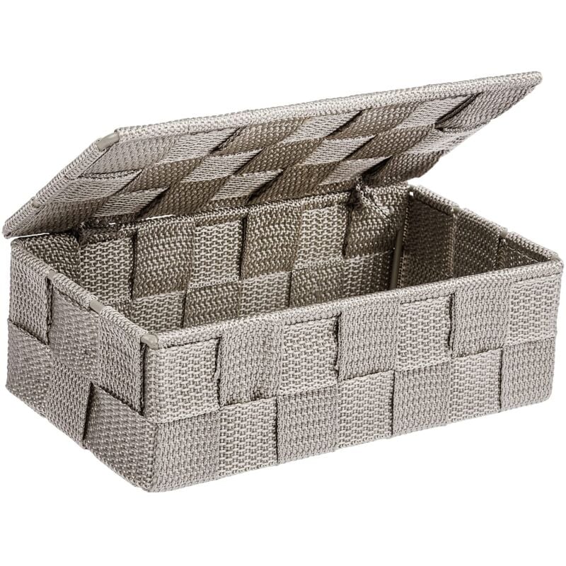 foto del prodotto wenko organizzatore con coperchio adria mini taupe, polipropilene, 18 x 6.5 x 10 cm, tortora
