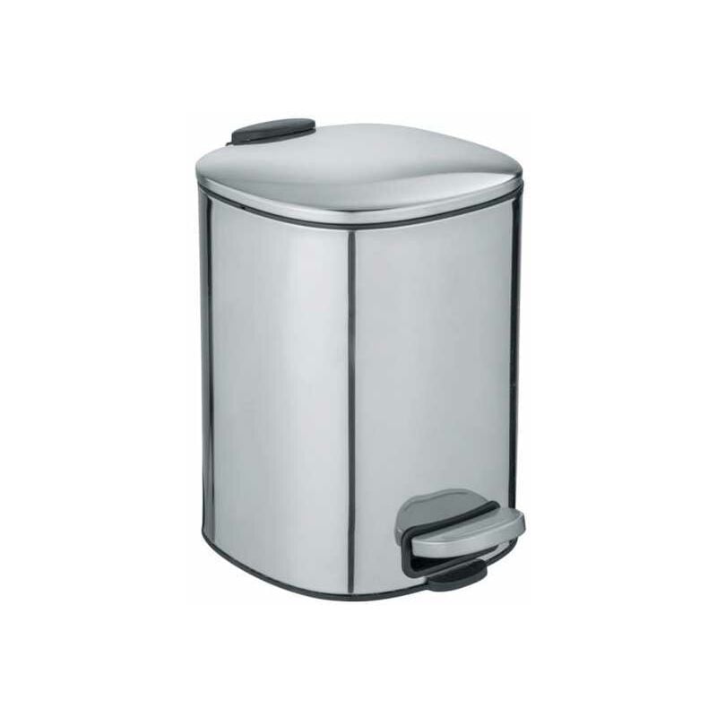 foto del prodotto wenko pattumiera a pedale alassio, piccola pattumiera per il bagno, capacit 5l, acciaio, 24,5x20,5x27 cm, lucido