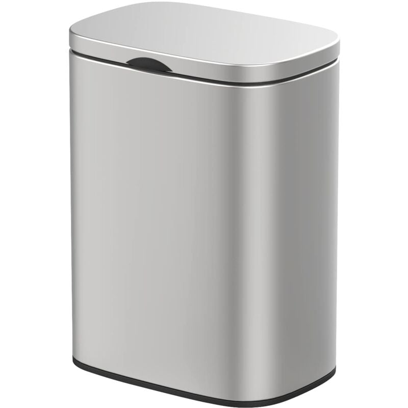 foto del prodotto wenko pattumiera da parete sare da 5 litri, con coperchio e abbassamento automatico easy close, secchio da bagno in acciaio inox con anti impronta,