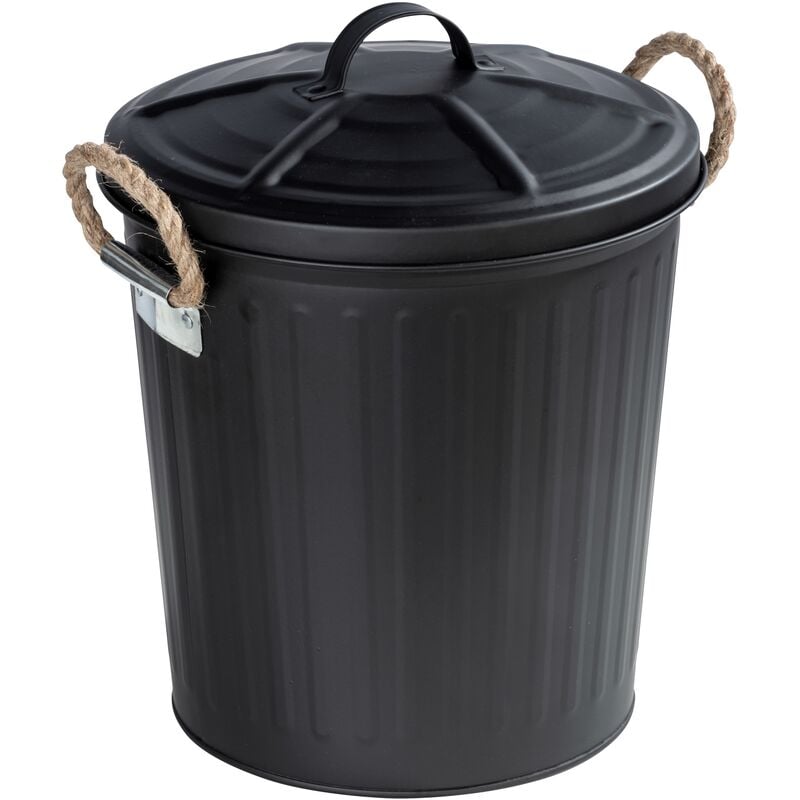 foto del prodotto wenko pattumiera per bagno design gara, piccola pattumiera da bagno capacit 6l, in acciaio, 24x28,5x23 cm, colore nero