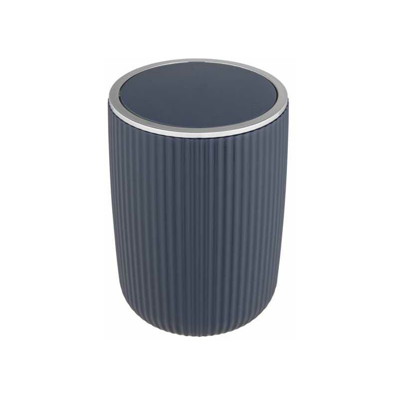 foto del prodotto wenko piccolo cestino da bagno agropoli l, cestino con coperchio basculante, capacit 5,5l, plastica opaca senza bpa, 19x27 cm, blu scuro