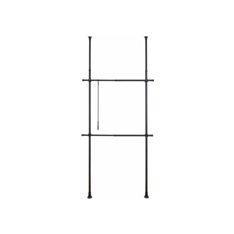 foto del prodotto wenko porta abiti telescopico su misura hercules basic per guardaroba, soluzione senza foratura, regolabile in lunghezza e altezza, in acciaio,