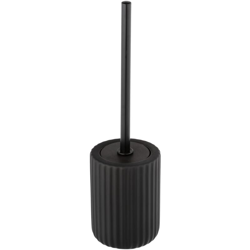 foto del prodotto wenko porta spazzolino wc belluno, spazzolino wc nero, ceramica soft touch , 11,5x42 cm, nero