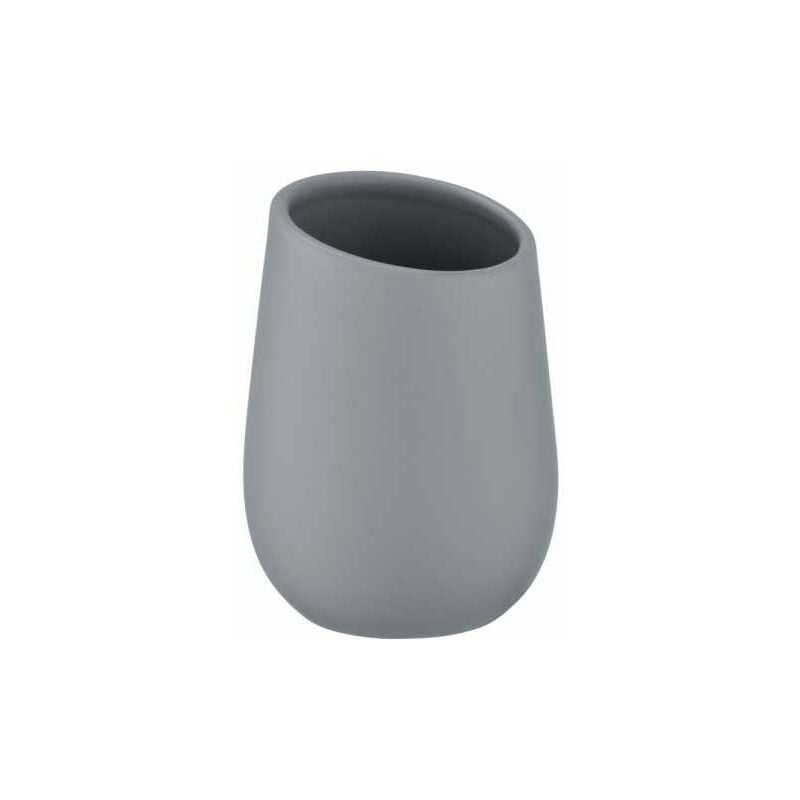 foto del prodotto wenko portabicchieri badi per spazzolini, in ceramica con superficie opaca, ideale per il bagno per conservare spazzolini e dentifricio, in