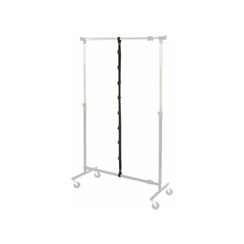 foto del prodotto wenko portaborse da appendere, organizzatore per armadio senza foratura, set di 2, portaborse con 8 ganci, plastica, 3x200x3,5 cm, nero