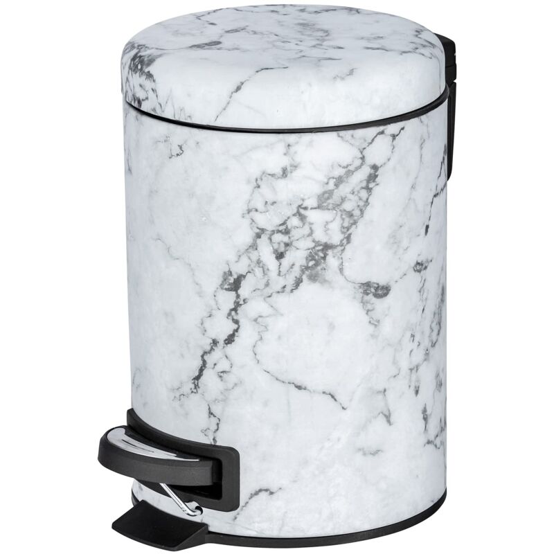 foto del prodotto wenko portarifiuti a pedale onyx 3 ltr. portarifiuti per cosmetici con meccanismo a pedale capacit 3 l, acciaio, 17 x 25 x 22.5 cm, multicolore