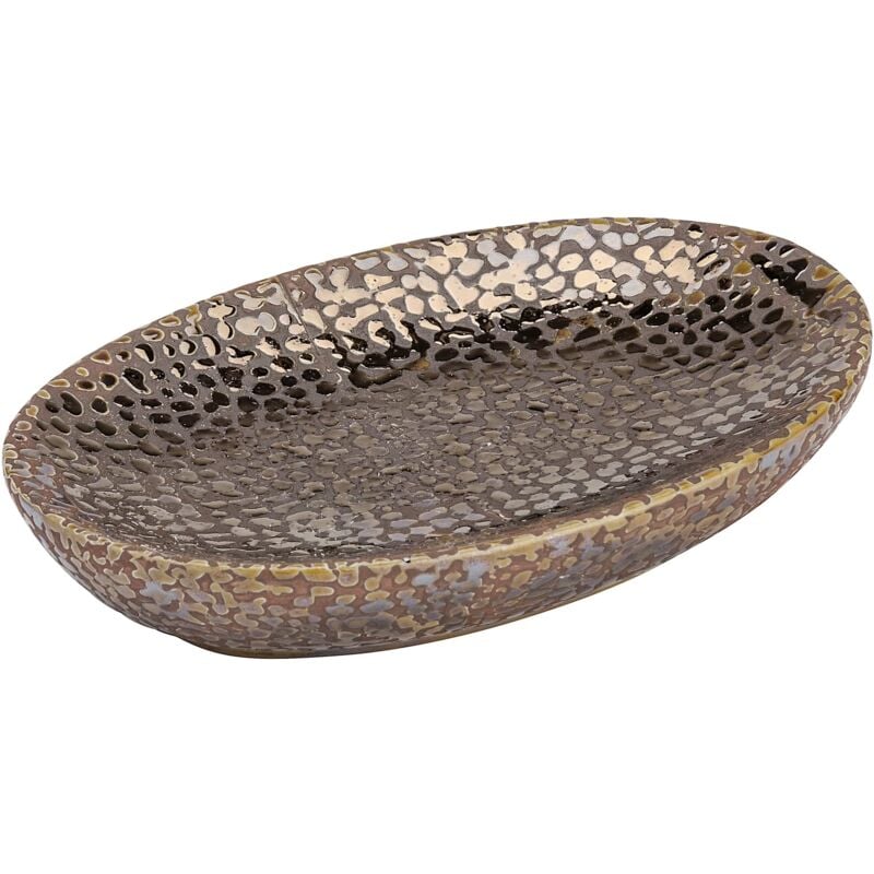 foto del prodotto wenko portasapone in ceramica, portasapone marrakesh, ceramica con vernice lucida, 13,6x2x9,9 cm, marrone
