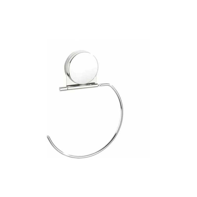 foto del prodotto wenko portasciugamani da parete per bagno osimo, anello portasciugamani da parete con fissaggio senza foratura static loc plus, acciaio plastica,