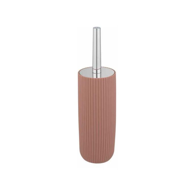 foto del prodotto wenko portaspazzolino wc agropoli rosa, spazzolino wc nero, design chiuso, plastica superficie opaca senza bpa, 10x36,5 cm, rosa antico