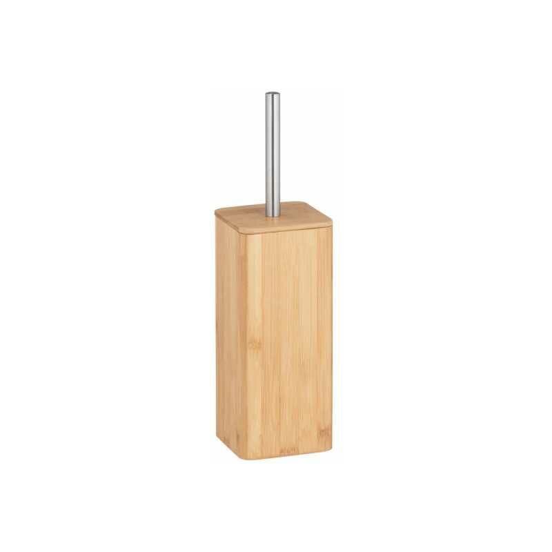 foto del prodotto wenko portaspazzolino wc in legno di bamb , spazzolino wc nero, legno di bamb , 10,1x37,5x10,1 cm, marrone