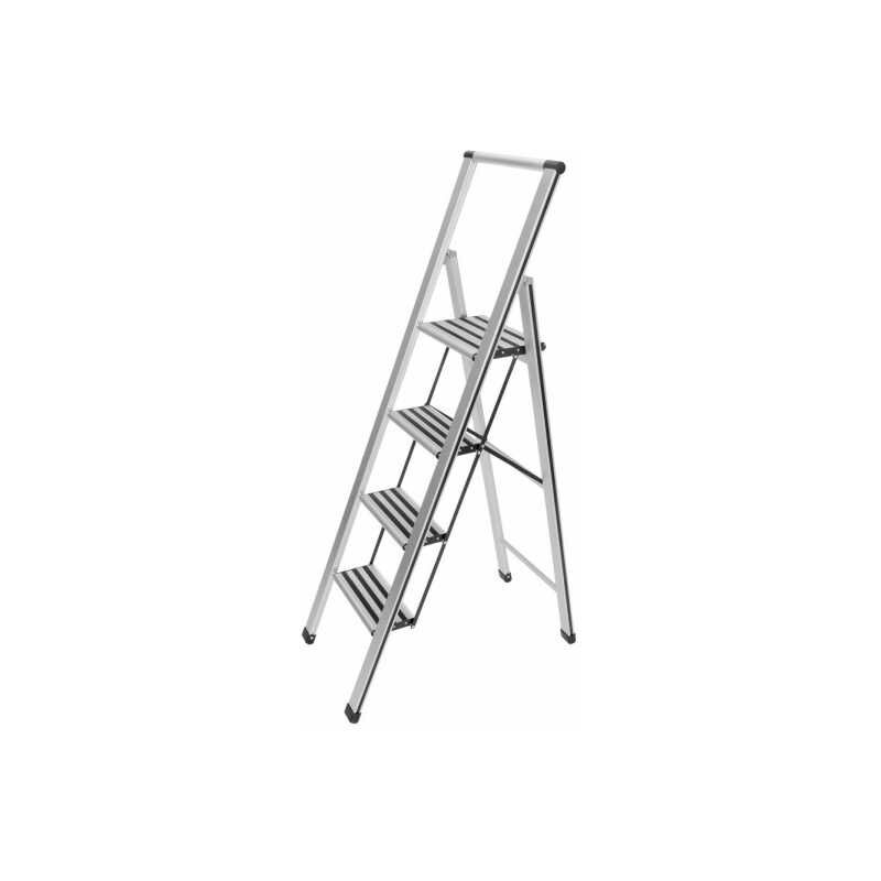 foto del prodotto wenko scala pieghevole in alluminio con 4 gradini di design
