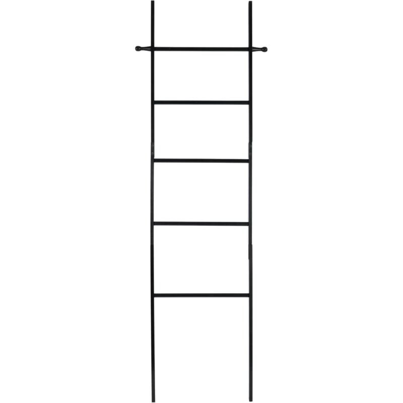 foto del prodotto wenko scaletta portasalviette loft, graziosa scaletta utilizzabile come portasalviette o portabiti, in vero bamb , 43 x 170 x 33 cm, colore nero