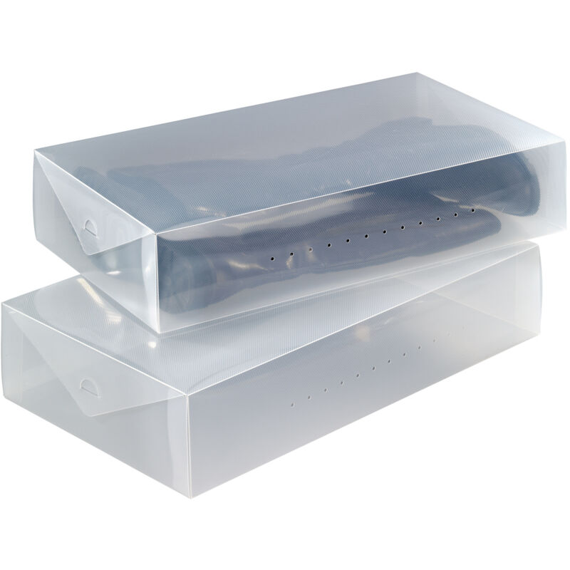 immagine 0 del prodotto wenko scatola per stivali, contenitore per stivali, set di 2 scatole, plastica, 52x11x30 cm, trasparente
