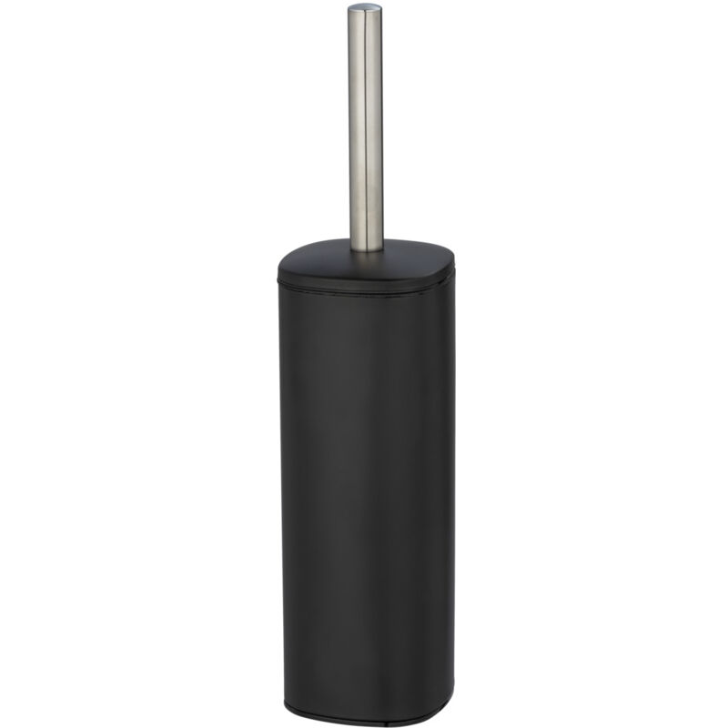 foto del prodotto wenko scopino per wc chiuso alassio, design chiuso, scopino per wc nero, acciaio, 9,3x39,2x9,3 cm, nero opaco