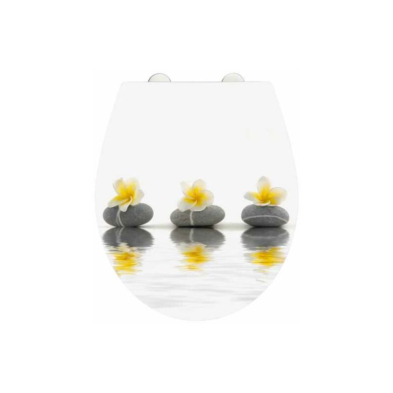 foto del prodotto wenko seduta wc stones with flower duroplast acrilico