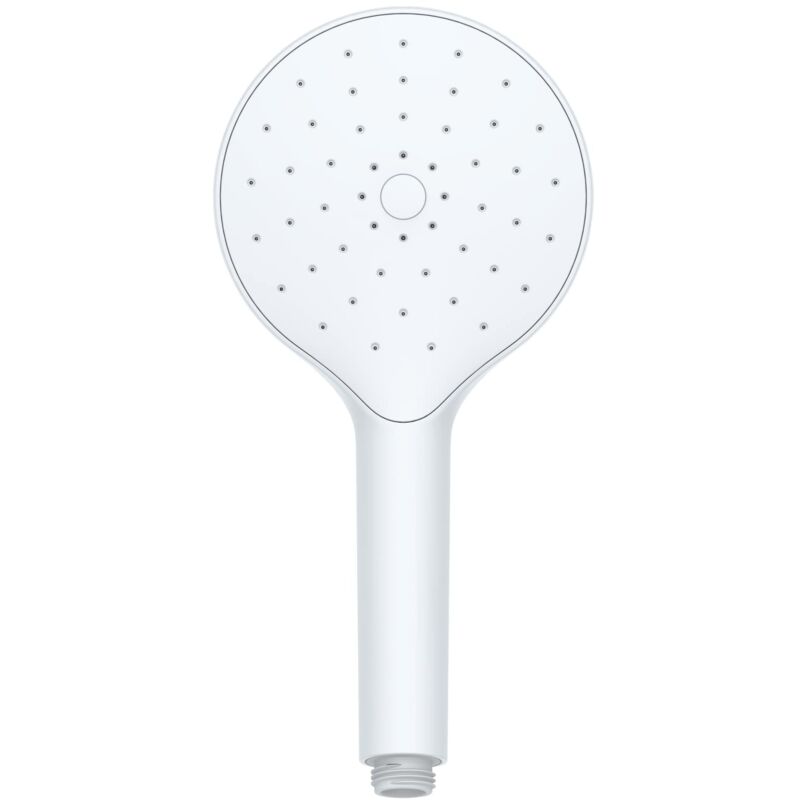 foto del prodotto wenko soffione doccia automatic cleaning bianco, 12 cm doccetta a mano con impugnatura universale con sistema anticalcare autopulente, abs, 12 x