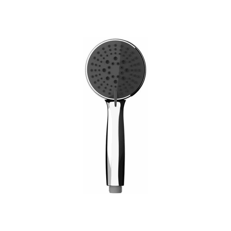 foto del prodotto wenko soffione doccia basic, soffione doccia a 5 getti, soffione universale con attacco standard 1 2, facile pulizia del calcare, plastica cromata di