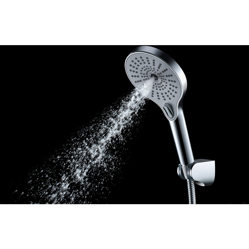 foto del prodotto wenko soffione doccia ultimate shower cromo bianco, 13 cm, argento lucido, plastica abs argento lucido bianco