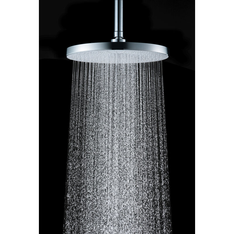 foto del prodotto wenko - soffione doccia ultimate shower in cromo bianco, 25 cm, argento lucido, plastica abs cromo bianco