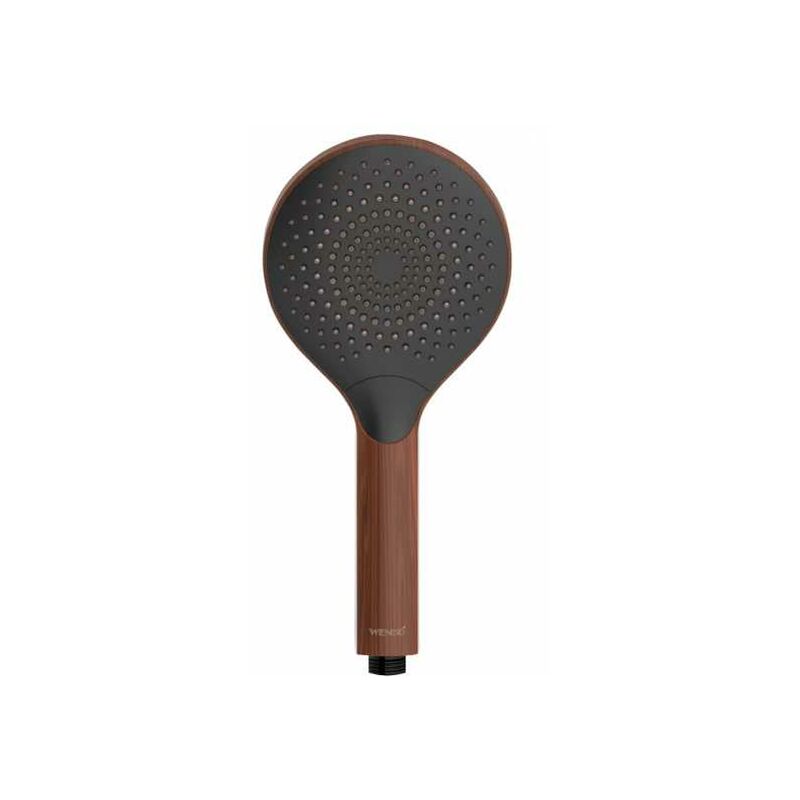 foto del prodotto wenko soffione doccia watersaving wood, doccetta a mano a risparmio idrico in ottica legno, plastica, risparmia acqua, 3 getti, collegamento