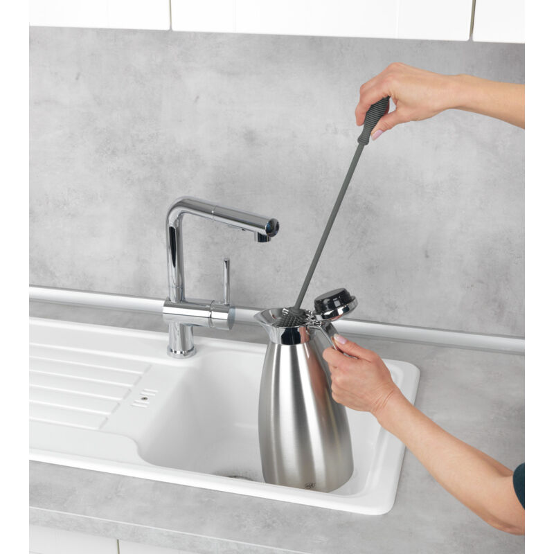foto del prodotto wenko spazzola per bottiglie in silicone sia, con testina piccola, ideale per pulire bottiglie, caraffe e thermos, in silicone resistente, facile