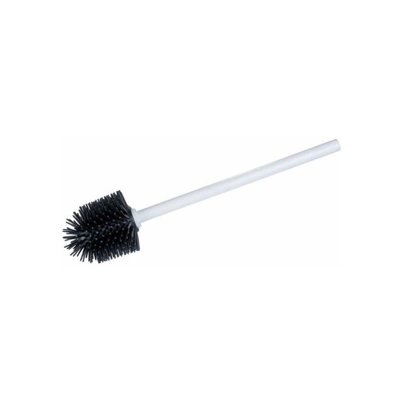 foto del prodotto wenko spazzola wc in silicone, spazzola di ricambio per wc con manico antibatterico e testa intercambiabile in silicone per una pulizia igienica