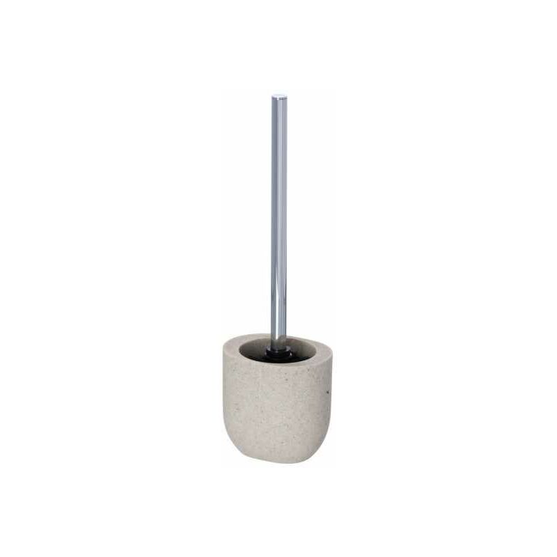 foto del prodotto wenko spazzola wc puro, spazzola wc nera, in poliresina effetto sabbia, 11,2x37,5x9 cm, beige