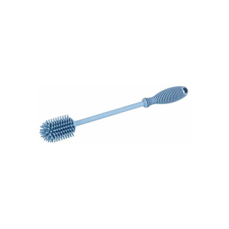 foto del prodotto wenko spazzolino in silicone sia, spazzolino per biberon, spazzolino per bottiglia termica, in silicone, extra lungo 3.5 x 25 cm, blu