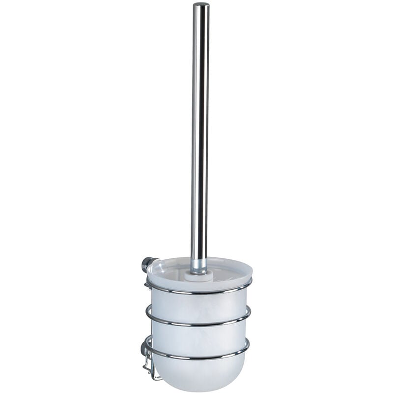 foto del prodotto wenko spazzolone wc sospeso, spazzolone wc da muro classic, acciaio plastica, 10x37x12 cm, lucido bianco