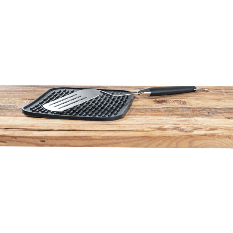 foto del prodotto wenko supporto in silicone, black outdoor kitchen, resistente al calore, utilizzabile come tappetino scolapiatti o portapiatti, lavabile in
