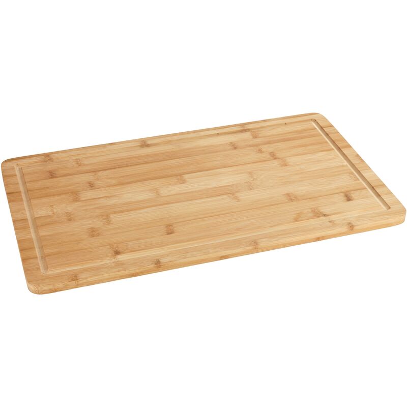 foto del prodotto wenko tavola da taglio in legno, grande tavola da taglio in bamb con scanalature, bamb , 30 x 52 cm, marrone