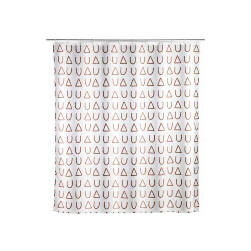 foto del prodotto wenko tenda da doccia avila, 180 x 200 cm, tenda in 100 poliestere con occhielli metallici e banda di peso in gomma per doccia e vasca,