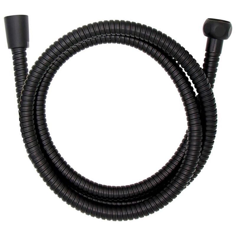 foto del prodotto wenko tubo per doccia nero acciaio inossidabile 1 2 150 cm