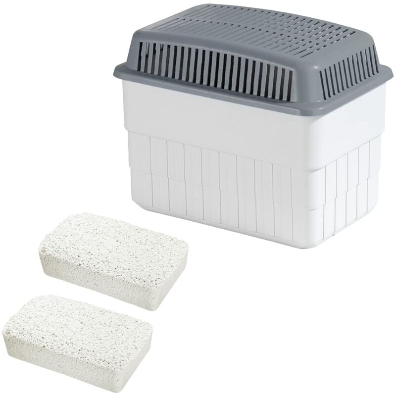 foto del prodotto wenko umidificatore con 2 blocchi di granulato da 1 kg, per ambienti umidi, capacit fino a 1,4 litri, ricaricabile, riduce la muffa e gli odori,
