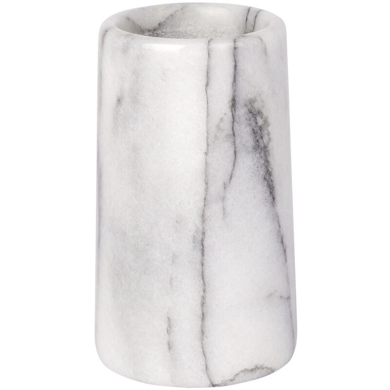 foto del prodotto wenko vaso de dientes onyx, marmo, bianco, 7.4 x 7.4 x 12.4 cm
