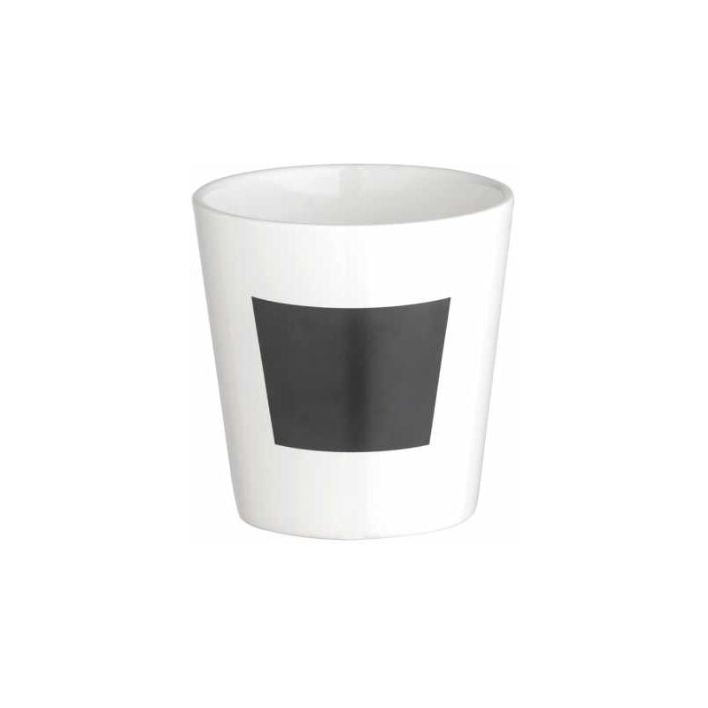 foto del prodotto wenko vaso per erbe aromatiche interno con etichetta in ardesia waia, vaso per piante aromatiche, ceramica ardesia, 13x13 cm, bianco nero