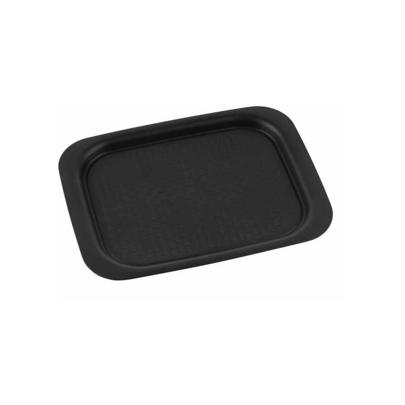 foto del prodotto wenko vassoio antiscivolo xl nero, vassoio di servizio in plastica con superficie antiscivolo e fondo strutturato con maniglie pratiche per servire