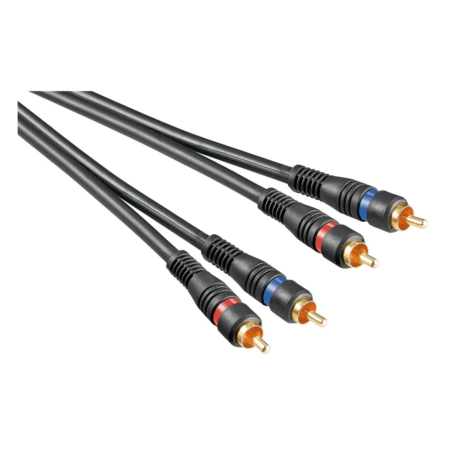 foto del prodotto wentronic cavo audio rca professionale placcato in oro schermato connettore rca nero 5 mt