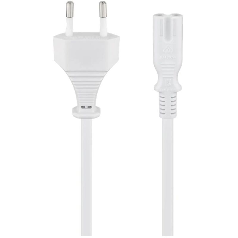 foto del prodotto wentronic - cavo di alimentazione euro plug 2 solchi kema c7 videoregistratore bianco 5 mt