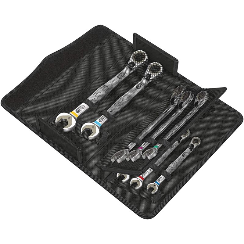 foto del prodotto wera 05020093001 6001 joker switch 8 imperial set 1, kit con chiavi combinate piegate a cricchetto, pollici, 8 pezzi