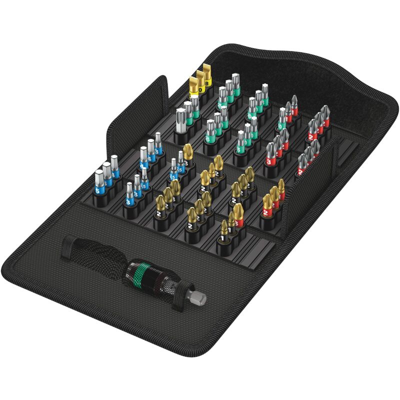foto del prodotto wera 05057441001 assortimento di bit, set di 61 pezzi, multi colour